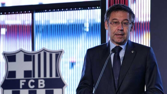 Former Barcelona president Josep Maria Bartomeu among officials arrested after raid at club’s offices